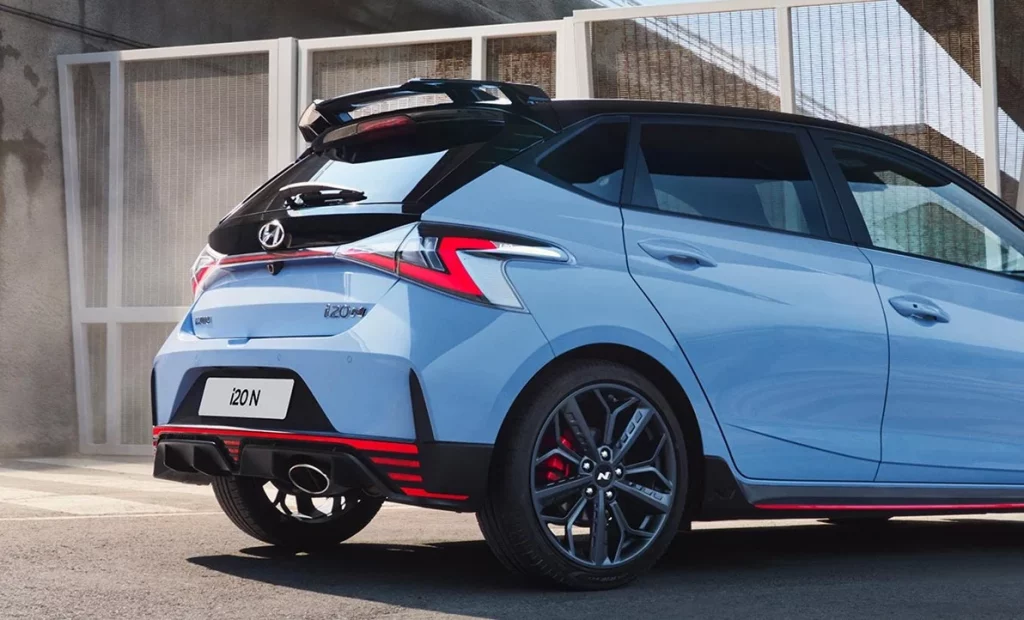 Exteriör bak på en Hyundai i20N