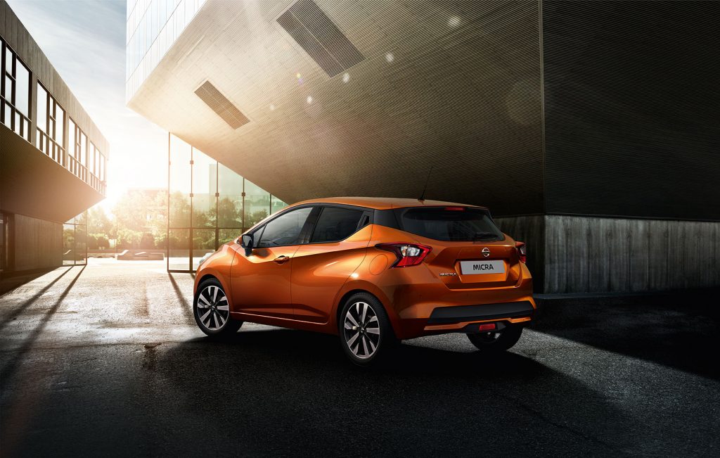 Orange Nissan Micra