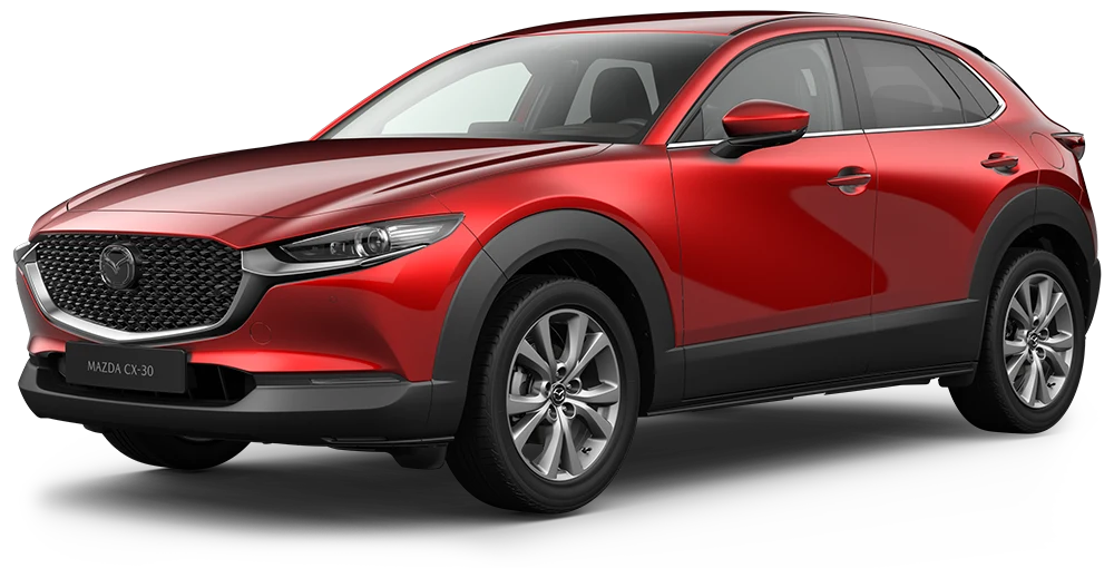 Röd Mazda CX-30 Cosmo