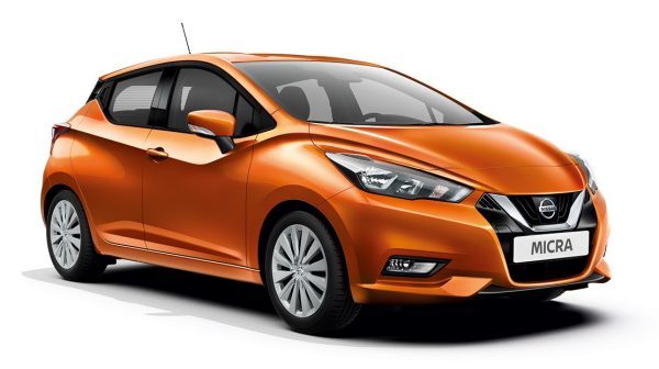 Orange Nissan Micra Acenta