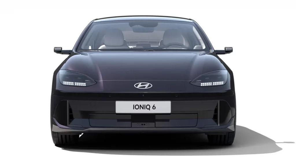 Ioniq 6 sedd rakt framifrån - Matrix LED-strålkastare