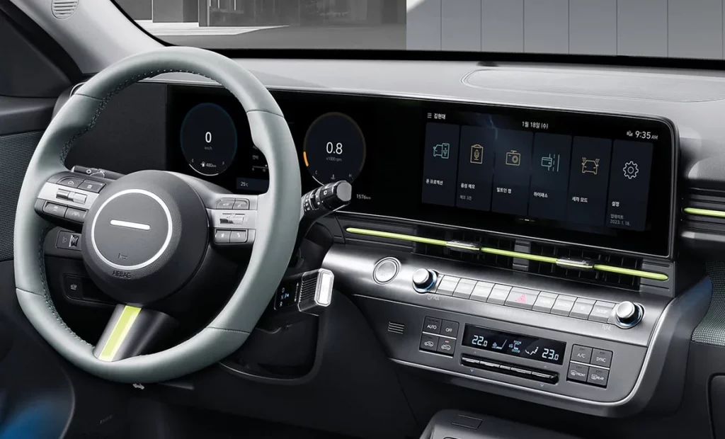 KONA Electric 2023 - dubbel 12,3" Display
