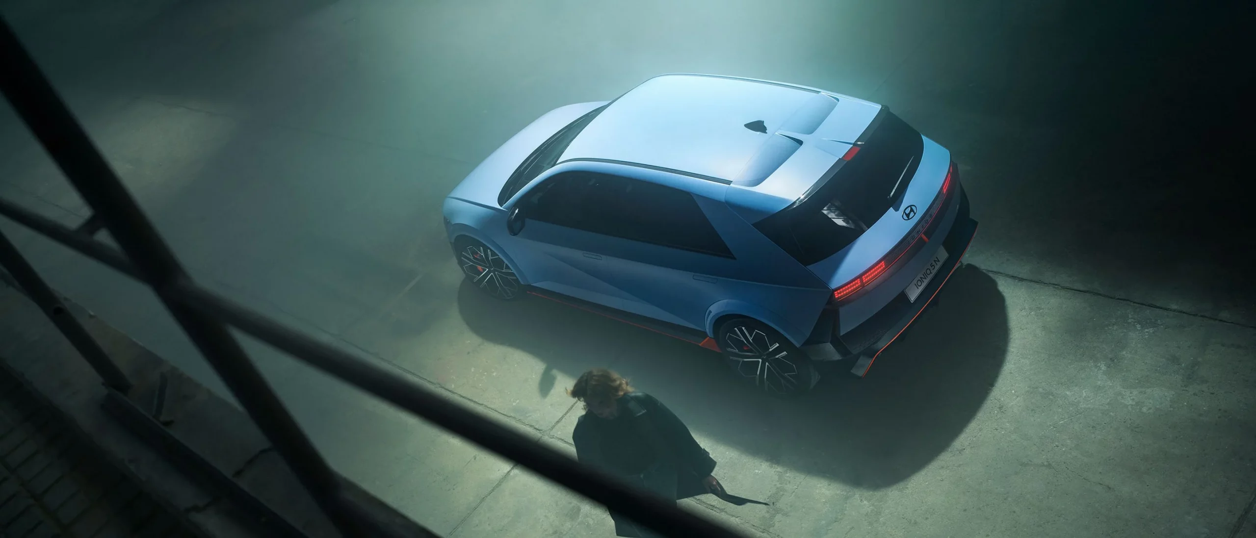 Hyundai IONIQ 5 N i matt ljusblå färg